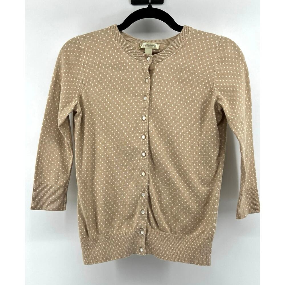 Banana Republic Cardigan Button Down Polka Dot Size S Deer Dainty